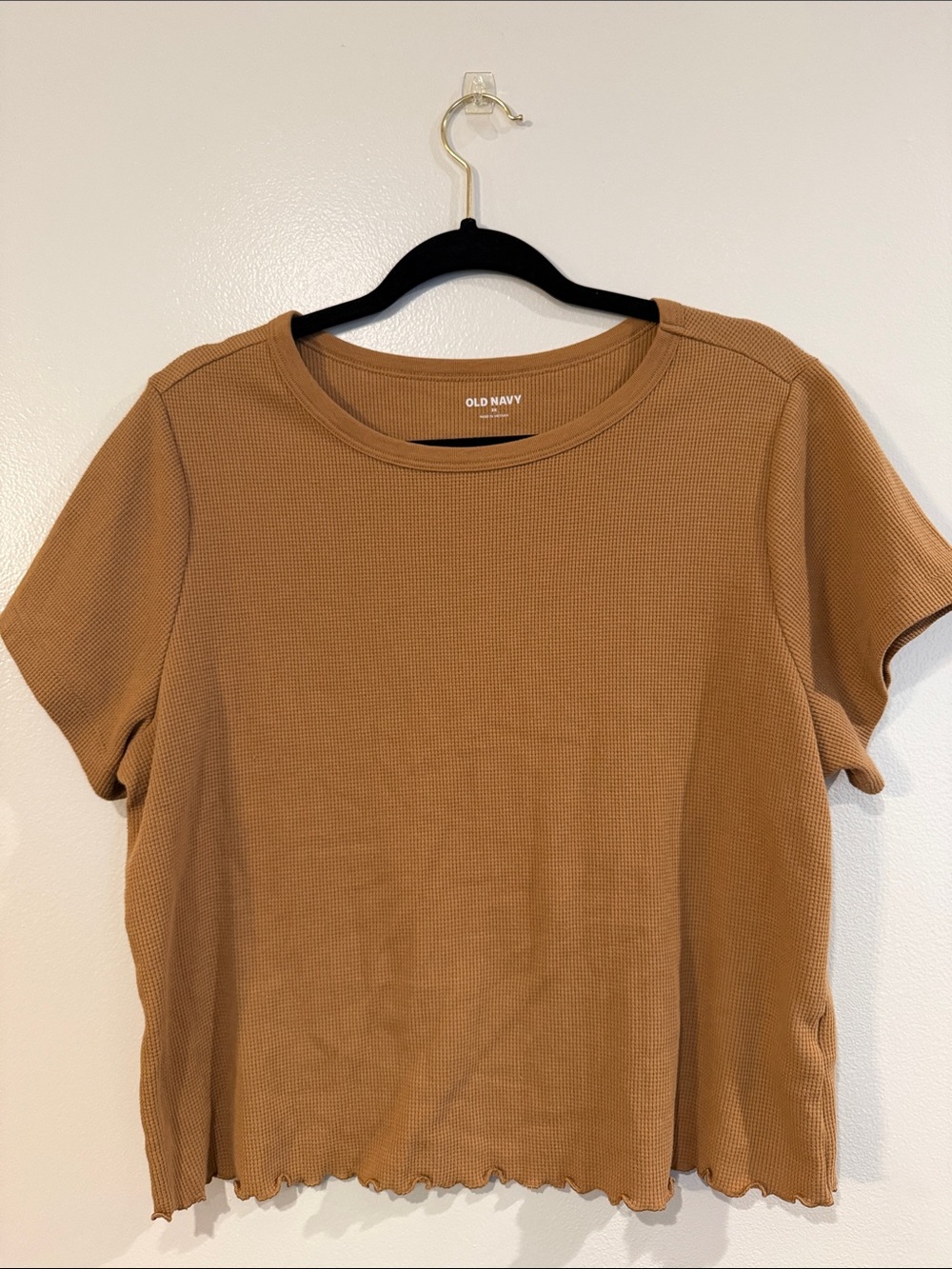 Old Navy Waffle Short Sleeve Tee - Camel
